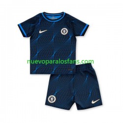 Camiseta de Fútbol Chelsea Niño Exterior 2023-2024 Manga Corta