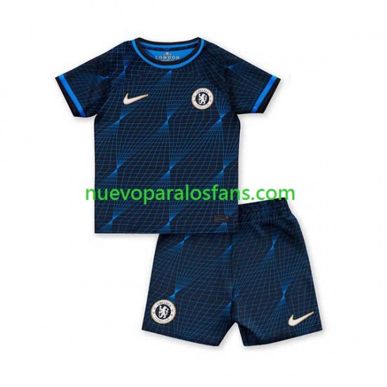 Camiseta de Fútbol Chelsea Niño Exterior 2023-2024 Manga Corta
