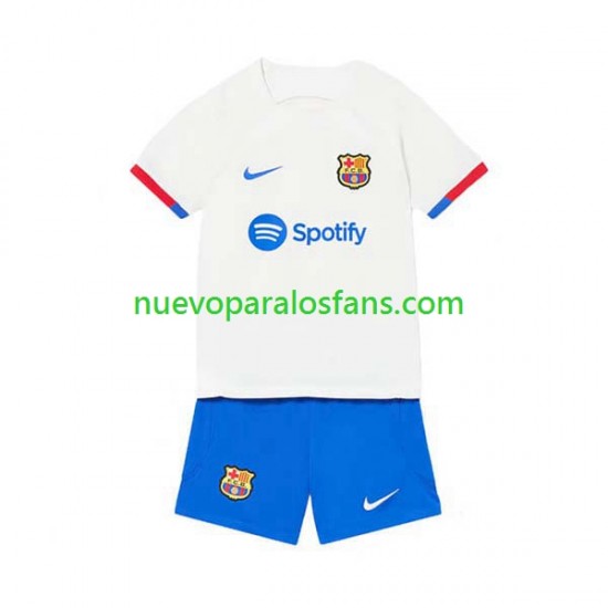 Camiseta de Fútbol FC Barcelona Niño Exterior 2023-2024 Manga Corta