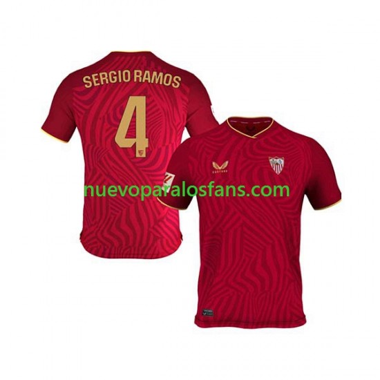 Camiseta de Fútbol Sevilla FC Sergio Ramos 4 Hombre Exterior 2023-2024 Manga Corta