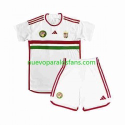 Camiseta de Fútbol Hungray Niño Exterior 2022 Manga Corta