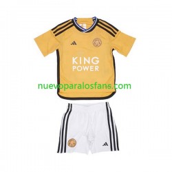 Camiseta de Fútbol Leicester City Niño Tercera 2023-2024 Manga Corta