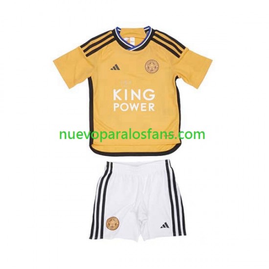 Camiseta de Fútbol Leicester City Niño Tercera 2023-2024 Manga Corta