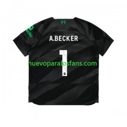 Camiseta de Fútbol Liverpool A.Becker 1 Portero Hombre Exterior 2023-2024 Manga Corta