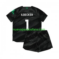 Camiseta de Fútbol Liverpool A.Becker 1 Portero Niño Exterior 2023-2024 Manga Corta