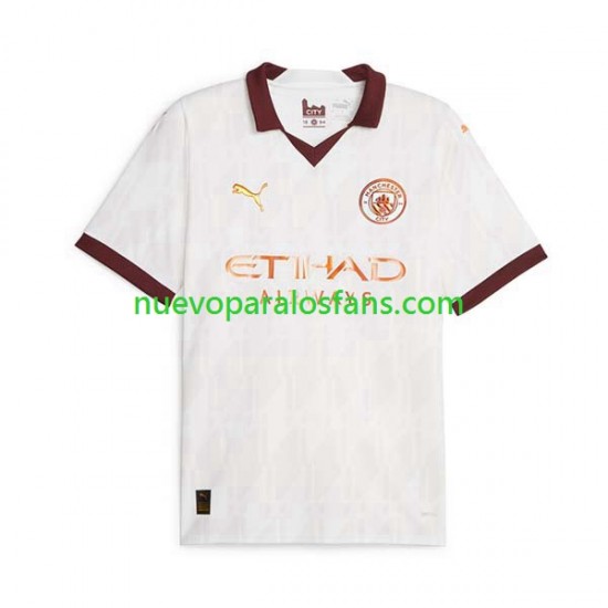 Camiseta de Fútbol Manchester City Hombre Exterior 2023-2024 Manga Corta