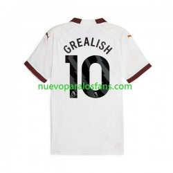 Camiseta de Fútbol Manchester City Jack Grealish 10 Hombre Exterior 2023-2024 Manga Corta