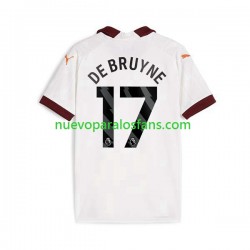 Camiseta de Fútbol Manchester City Kevin De Bruyne 17 Hombre Exterior 2023-2024 Manga Corta