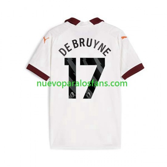 Camiseta de Fútbol Manchester City Kevin De Bruyne 17 Hombre Exterior 2023-2024 Manga Corta