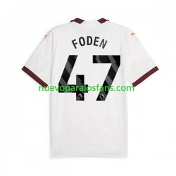 Camiseta de Fútbol Manchester City Phil Foden 47 Hombre Exterior 2023-2024 Manga Corta