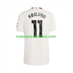 Camiseta de Fútbol Manchester United Rasmus Hojlund 11 Hombre Tercera 2023-2024 Manga Corta