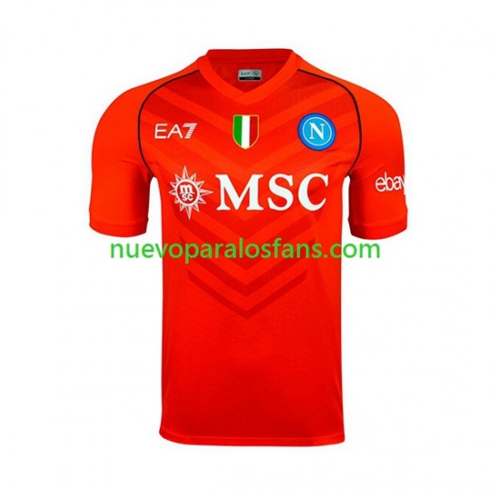 Camiseta de Fútbol Napoli Portero Hombre Casa 2023-2024 Manga Corta