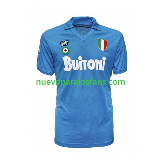 Camiseta de Fútbol Napoli 1987 1988 Retro Hombre Casa Manga Corta