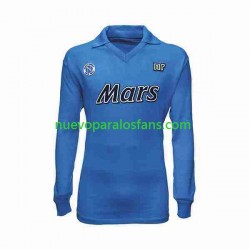 Camiseta de Fútbol Napoli 1989 1990 Retro Hombre Casa Manga Larga