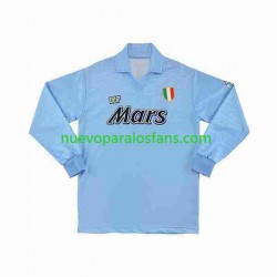 Camiseta de Fútbol Napoli 1990 1991 Retro Hombre Casa Manga Larga