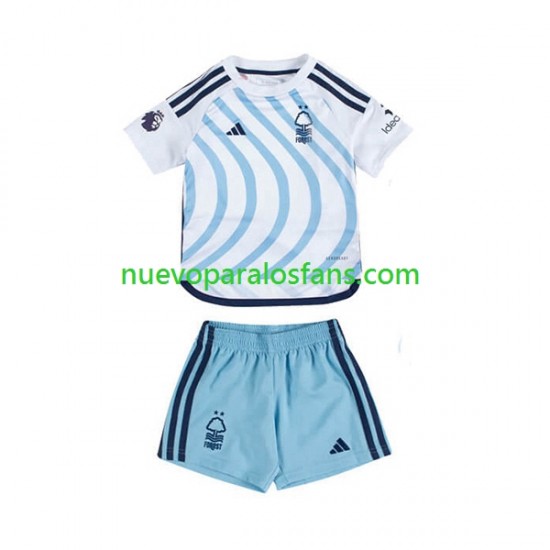 Camiseta de Fútbol Nottingham Forest Niño Exterior 2023-2024 Manga Corta