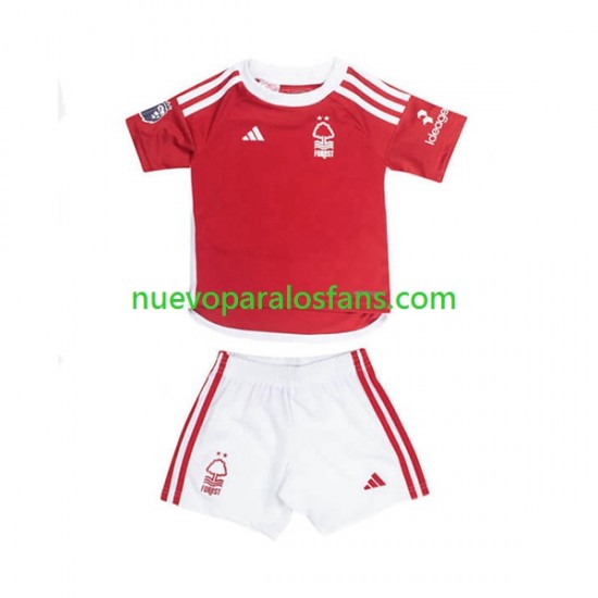 Camiseta de Fútbol Nottingham Forest Niño Casa 2023-2024 Manga Corta