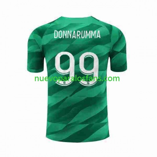 Camiseta de Fútbol Paris Saint-Germain Donnarumma 99 Portero Hombre Casa 2023-2024 Manga Corta
