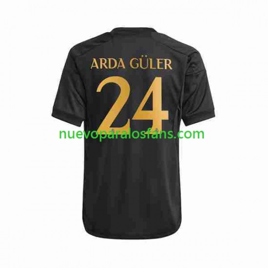 Camiseta de Fútbol Real Madrid Arda Guler 24 Hombre Tercera 2023-2024 Manga Corta
