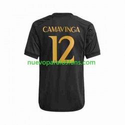 Camiseta de Fútbol Real Madrid Eduardo Camavinga 12 Hombre Tercera 2023-2024 Manga Corta