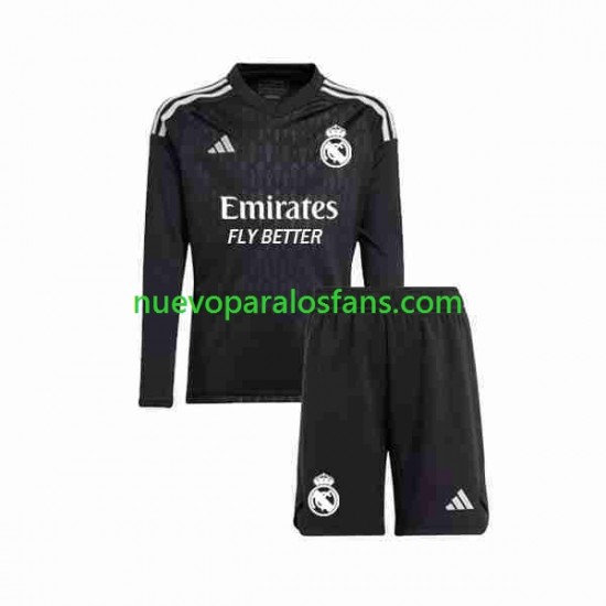 Camiseta de Fútbol Real Madrid Portero Niño Exterior 2023-2024 Manga Larga