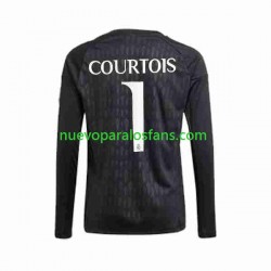 Camiseta de Fútbol Real Madrid Thibaut Courtois 1 Portero Hombre Exterior 2023-2024 Manga Larga
