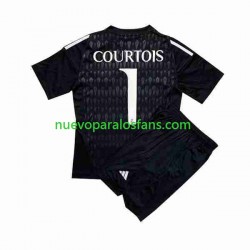 Camiseta de Fútbol Real Madrid Thibaut Courtois 1 Portero Niño Exterior 2023-2024 Manga Corta