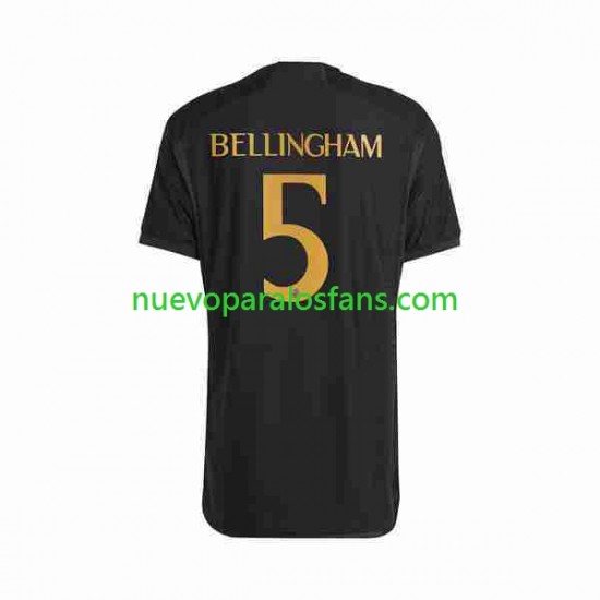 Camiseta de Fútbol Real Madrid Jude Bellingham 5 Hombre Tercera 2023-2024 Manga Corta