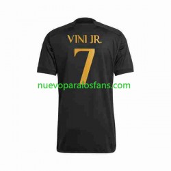 Camiseta de Fútbol Real Madrid Vini Jr 7 Hombre Tercera 2023-2024 Manga Corta
