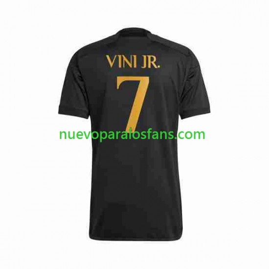 Camiseta de Fútbol Real Madrid Vini Jr 7 Hombre Tercera 2023-2024 Manga Corta