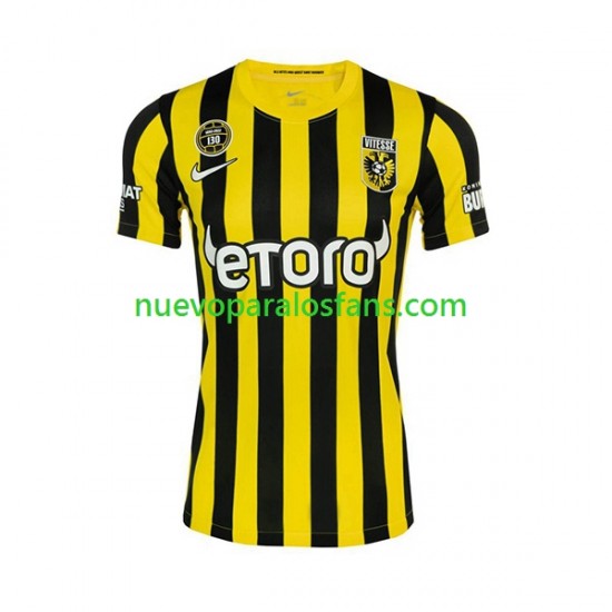 Camiseta de Fútbol SBV Vitesse Hombre Casa 2022-2023 Manga Corta