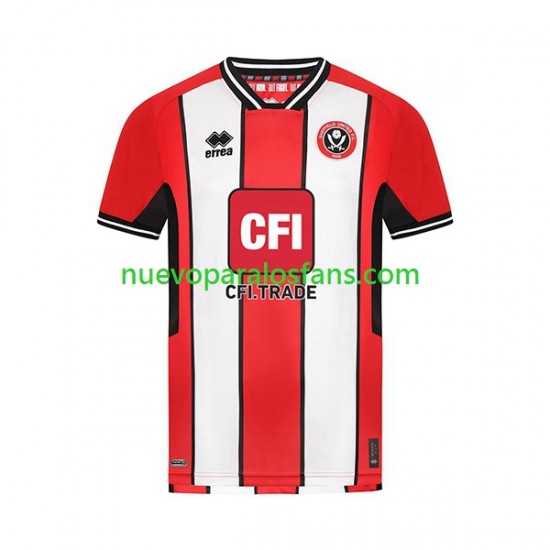 Camiseta de Fútbol Sheffield United Hombre Casa 2023-2024 Manga Corta