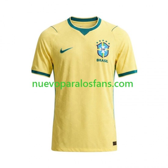 Camiseta de Fútbol Brasil Hombre Casa Copa Mundial 2026 Manga Corta