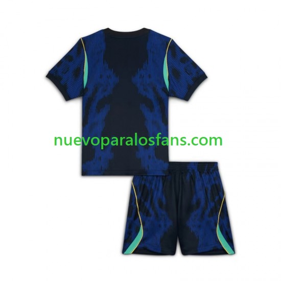 Camiseta de Fútbol Brasil Niño Exterior Copa Mundial 2026 Manga Corta
