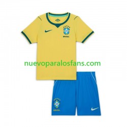 Camiseta de Fútbol Brasil Niño Casa Copa Mundial 2026 Manga Corta