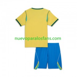 Camiseta de Fútbol Brasil Niño Casa Copa Mundial 2026 Manga Corta