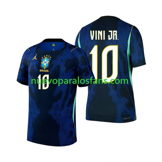 Camiseta de Fútbol Brasil Vinicius Junior 10 Hombre Exterior Copa Mundial 2026 Manga Corta