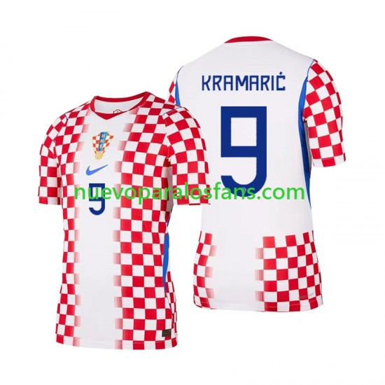 Camiseta de Fútbol Croacia Andrej Kramaric 9 Hombre Casa Copa Mundial 2026 Manga Corta