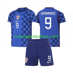Camiseta de Fútbol Croacia Andrej Kramaric 9 Niño Exterior Copa Mundial 2026 Manga Corta