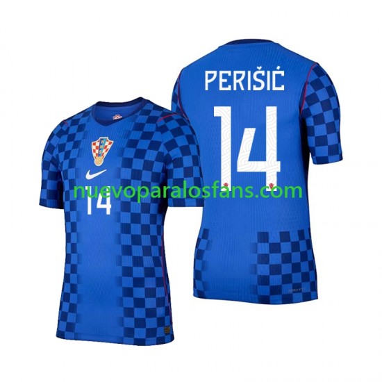 Camiseta de Fútbol Croacia Ivan Perisic 14 Hombre Exterior Copa Mundial 2026 Manga Corta