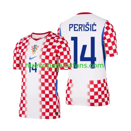 Camiseta de Fútbol Croacia Ivan Perisic 14 Hombre Casa Copa Mundial 2026 Manga Corta