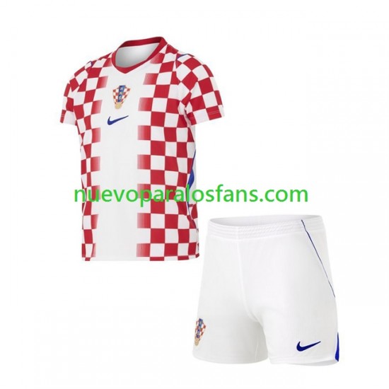 Camiseta de Fútbol Croacia Niño Casa Copa Mundial 2026 Manga Corta