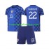 Camiseta de Fútbol Croacia Luka Vuskovic 22 Niño Exterior Copa Mundial 2026 Manga Corta