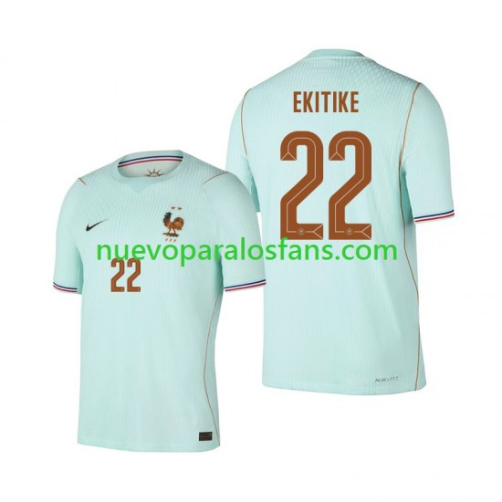 Camiseta de Fútbol Francia Hugo Ekitike 22 Hombre Exterior Copa Mundial 2026 Manga Corta