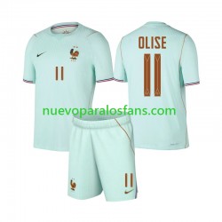 Camiseta de Fútbol Francia Michael Olise 11 Niño Exterior Copa Mundial 2026 Manga Corta