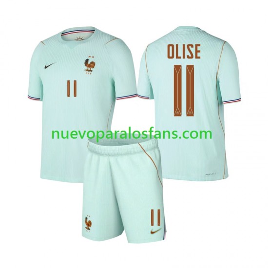 Camiseta de Fútbol Francia Michael Olise 11 Niño Exterior Copa Mundial 2026 Manga Corta