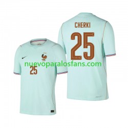 Camiseta de Fútbol Francia Rayan Cherki 25 Hombre Exterior Copa Mundial 2026 Manga Corta