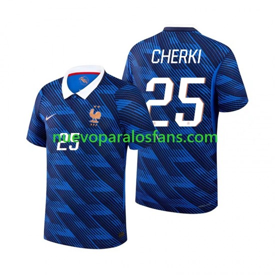 Camiseta de Fútbol Francia Rayan Cherki 25 Hombre Casa Copa Mundial 2026 Manga Corta