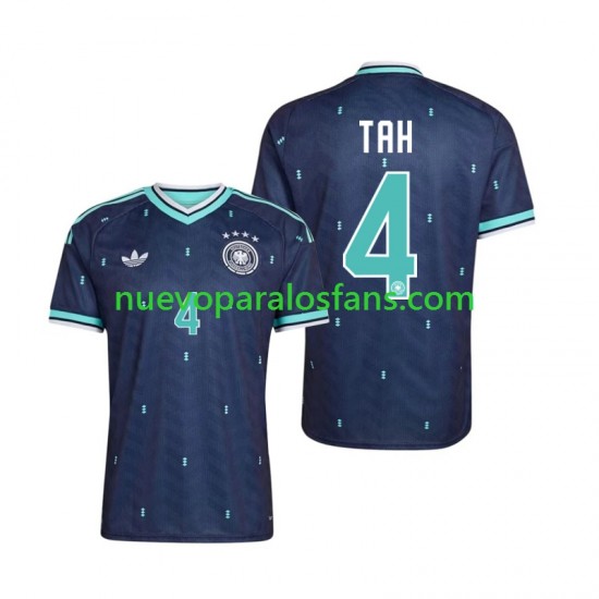 Camiseta de Fútbol Alemania Jonathan Tah 4 Hombre Exterior Copa Mundial 2026 Manga Corta