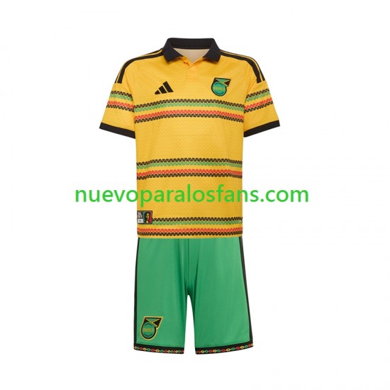 Camiseta de Fútbol Jamaica Niño Casa Copa Mundial 2026 Manga Corta